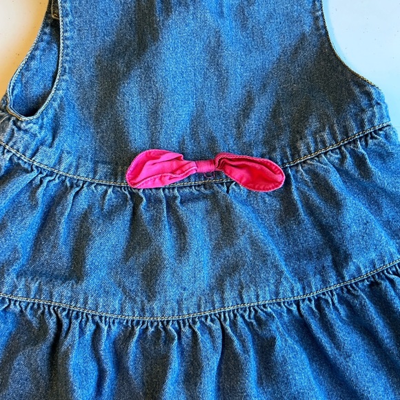 Vintage Gymboree Blue Denim Dress Jumper with Colorful Embroidery Size XS - Picture 5 of 7